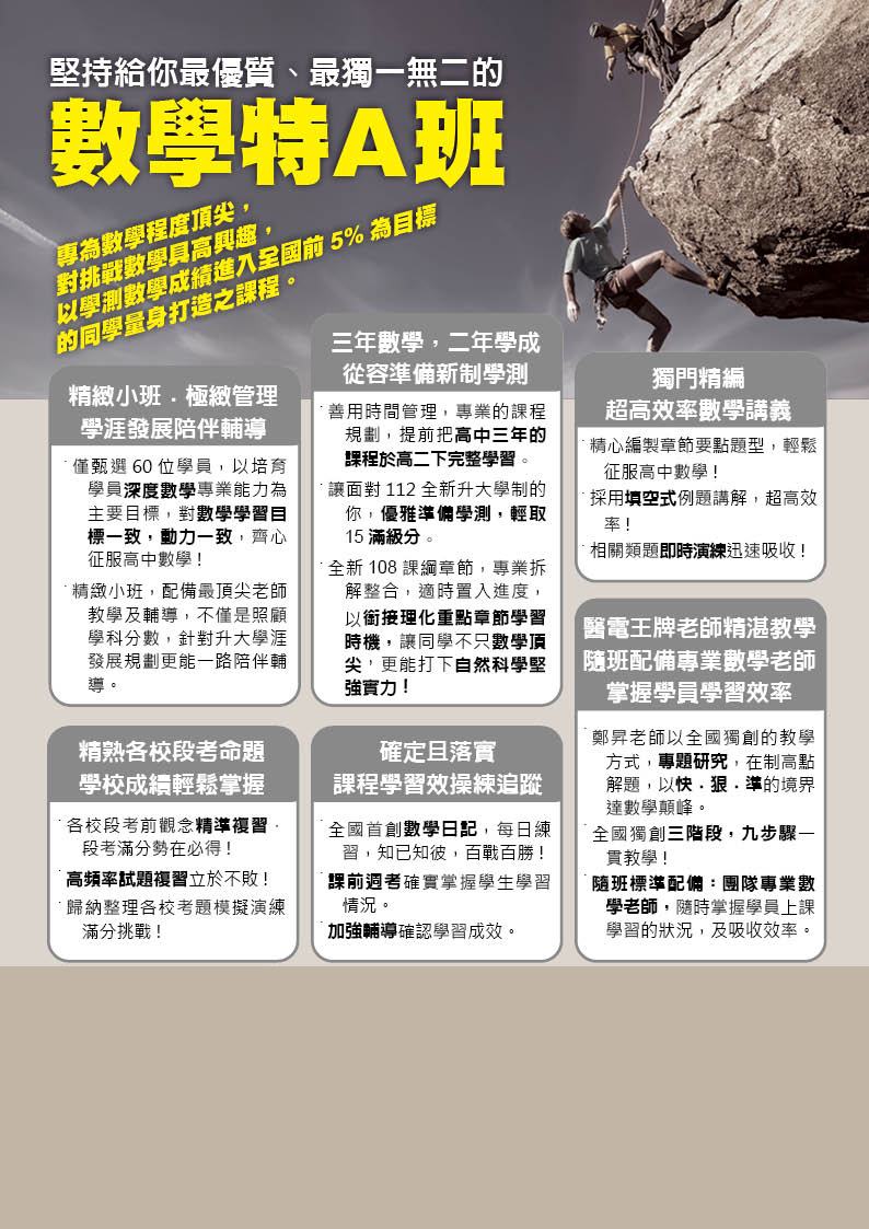 李紹陽高一數特A6
